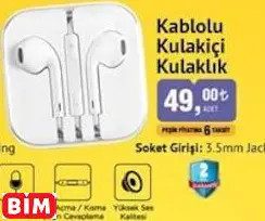 POLOSMART KABLOLU  KULAKİÇİ  KULAKLIK